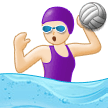 Wasserballspielerin: Helle Hautfarbe Wasserballspielerin: Helle Hautfarbe