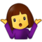Schulterzuckende Frau Schulterzuckende Frau