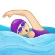 Schwimmerin: Helle Hautfarbe Schwimmerin: Helle Hautfarbe