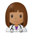 Жінка-лікар: Середній Відтінок Шкіри