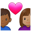 Влюбленная пара: женщина мужчина средний тон кожи темный тон кожи для Samsung One UI 4.0 January 2022