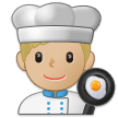पुरुष रसोइया: मध्यम-हल्के रंग की त्वचा