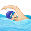 तैरता हुआ पुरुष: हल्के रंग की त्वचा