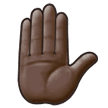 उठा हुआ हाथ: गहरे रंग की त्वचा
