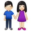 हाथ में हाथ लिए महिला–पुरुष: हल्के रंग की त्वचा