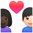 Coppia Con Cuore - Uomo: Carnagione Scura, Donna: Carnagione Chiara