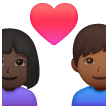 Coppia Con Cuore - Uomo: Carnagione Scura, Donna: Carnagione Medio-Scura