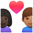 Coppia Con Cuore - Uomo: Carnagione Scura, Donna: Carnagione Media