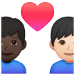 Coppia Con Cuore: Uomo, Uomo, Carnagione Scura, Carnagione Chiara
