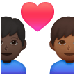 Coppia Con Cuore: Uomo, Uomo, Carnagione Scura, Carnagione Medio-Scura
