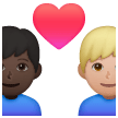 Coppia Con Cuore: Uomo, Uomo, Carnagione Scura, Carnagione Medio-Chiara