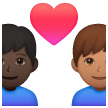 Coppia Con Cuore: Uomo, Uomo, Carnagione Scura, Carnagione Media