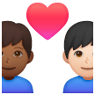 Coppia Con Cuore: Uomo, Uomo, Carnagione Medio-Scura, Carnagione Chiara