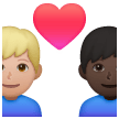 Coppia Con Cuore: Uomo, Uomo, Carnagione Medio-Chiara, Carnagione Scura