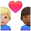 Coppia Con Cuore: Uomo, Uomo, Carnagione Medio-Chiara, Carnagione Medio-Scura