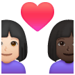 Coppia Con Cuore: Donna, Donna, Carnagione Chiara, Carnagione Scura