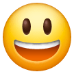 Faccina Con Un Gran Sorriso E Occhi Spalancati