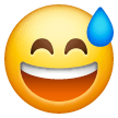 Faccina Con Un Gran Sorriso E Goccia Di Sudore