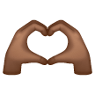 Mani Che Formano Un Cuore: Carnagione Medio-Scura