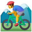 Ciclista Uomo Di Mountain Bike