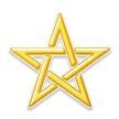 Pentagramma intrecciato destrorso