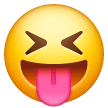 Faccina Con Un Gran Sorriso Che Mostra La Lingua
