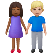Donna E Uomo Che Si Tengono Per Mano: Carnagione Medio-Scura, Carnagione Medio-Chiara