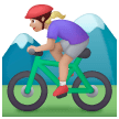 Ciclista Donna Di Mountain Bike: Carnagione Medio-Chiara
