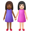 Due Donne Che Si Tengono Per Mano: Carnagione Medio-Scura, Carnagione Chiara