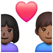 Coppia Con Cuore - Uomo: Carnagione Scura, Donna: Carnagione Medio-Scura