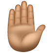 Піднята ліва долоня: середній тон шкіри для Samsung One UI 6.1.1