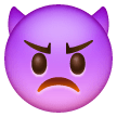 Visage En Colère Avec Des Cornes Visage En Colère Avec Des Cornes