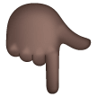 Main Avec Index Pointant Vers Le Bas: Peau Foncée Main Avec Index Pointant Vers Le Bas: Peau Foncée