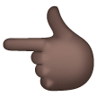 Main Avec Index Pointant À Gauche: Peau Foncée Main Avec Index Pointant À Gauche: Peau Foncée