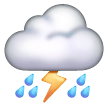 Nuage Avec Éclair Et Pluie Nuage Avec Éclair Et Pluie
