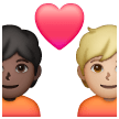 Couple avec cœur: Personne, Personne, Peau Foncée, Peau Moyennement Claire Couple avec cœur: Personne, Personne, Peau Foncée, Peau Moyennement Claire