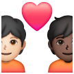 Couple avec cœur: Personne, Personne, Peau Claire, Peau Foncée Couple avec cœur: Personne, Personne, Peau Claire, Peau Foncée