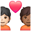 Couple avec cœur: Personne, Personne, Peau Claire, Peau Moyennement Foncée Couple avec cœur: Personne, Personne, Peau Claire, Peau Moyennement Foncée