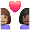 Couple avec cœur: Femme, Femme, Peau Moyenne, Peau Foncée Couple avec cœur: Femme, Femme, Peau Moyenne, Peau Foncée
