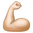 Biceps Contracté: Peau Claire Biceps Contracté: Peau Claire