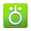 Cercle épais avec un trait et deux points au-dessus Cercle épais avec un trait et deux points au-dessus