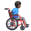 Homme en fauteuil roulant manuel tourné vers la droite: Peau Foncée Homme en fauteuil roulant manuel tourné vers la droite: Peau Foncée