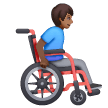 Homme en fauteuil roulant manuel tourné vers la droite: Peau Moyennement Foncée Homme en fauteuil roulant manuel tourné vers la droite: Peau Moyennement Foncée
