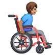 Homme en fauteuil roulant manuel tourné vers la droite: Peau Moyenne Homme en fauteuil roulant manuel tourné vers la droite: Peau Moyenne