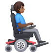 Homme en fauteuil roulant motorisé tourné vers la droite: Peau Moyennement Foncée Homme en fauteuil roulant motorisé tourné vers la droite: Peau Moyennement Foncée