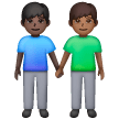 Deux Hommes Se Tenant La Main: Peau Foncée, Peau Moyennement Foncée Deux Hommes Se Tenant La Main: Peau Foncée, Peau Moyennement Foncée