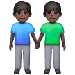 Deux Hommes Se Tenant La Main: Peau Foncée Deux Hommes Se Tenant La Main: Peau Foncée