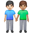 Deux Hommes Se Tenant La Main: Peau Claire, Peau Moyenne Deux Hommes Se Tenant La Main: Peau Claire, Peau Moyenne