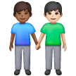 Deux Hommes Se Tenant La Main: Peau Moyennement Foncée, Peau Claire Deux Hommes Se Tenant La Main: Peau Moyennement Foncée, Peau Claire