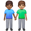 Deux Hommes Se Tenant La Main: Peau Moyennement Foncée, Peau Moyenne Deux Hommes Se Tenant La Main: Peau Moyennement Foncée, Peau Moyenne